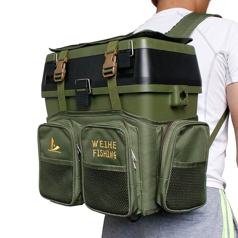 กระเป๋าเป้ตกปลาไนลอนสีเขียวกัน - Fishing Backpack บทวิจารณ์และราคา