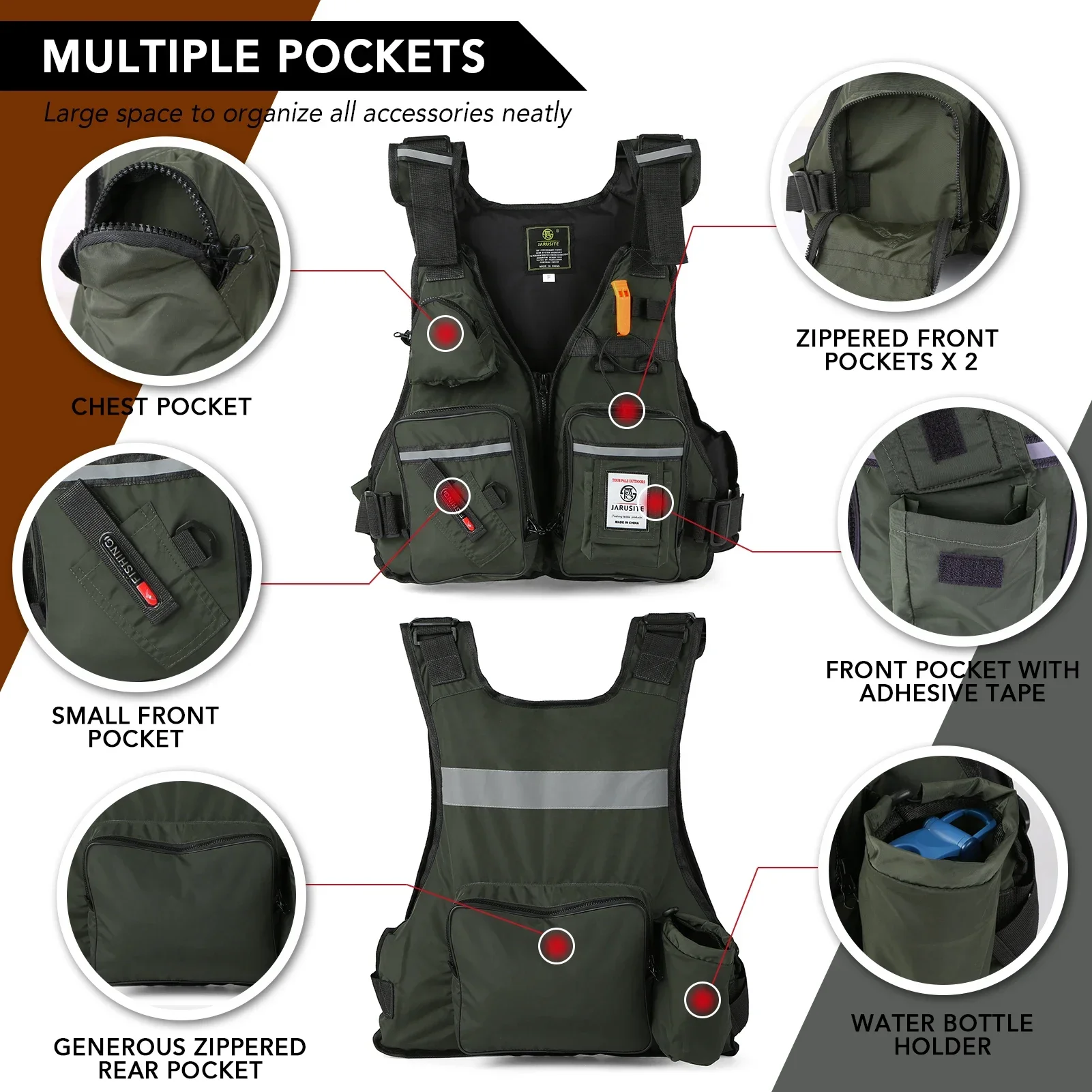 เสื้อชูชีพสำหรับผู้ใหญ่ ปี 202 - Fishing Jacket Waterproof บทวิจารณ์และราคา