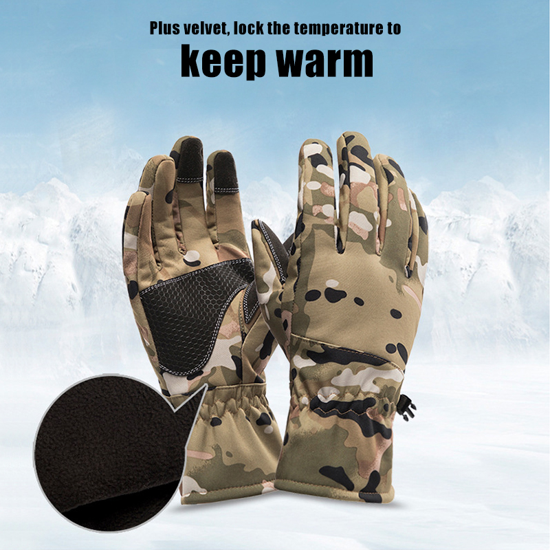 ถุงมือกันหนาวลายพรางสำหรับกิจก - Fishing Gloves บทวิจารณ์และราคา