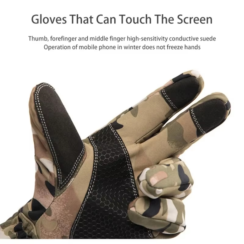 ถุงมือกันหนาวลายพรางสำหรับกิจก - Fishing Gloves บทวิจารณ์และราคา